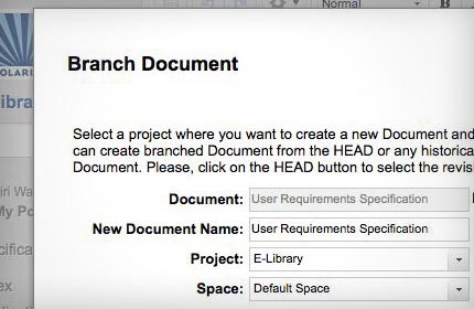 Branch Document with single click
