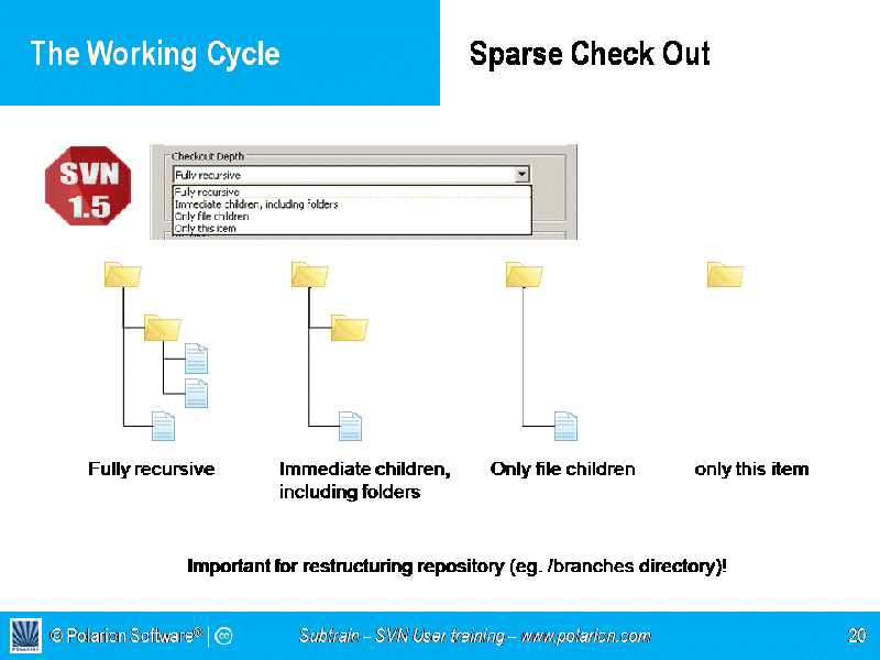 Screenshot: Work Cycle: Checkout